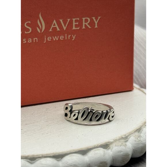 James Avery Retired Believe Ring Size 4 / 2.64 Grams